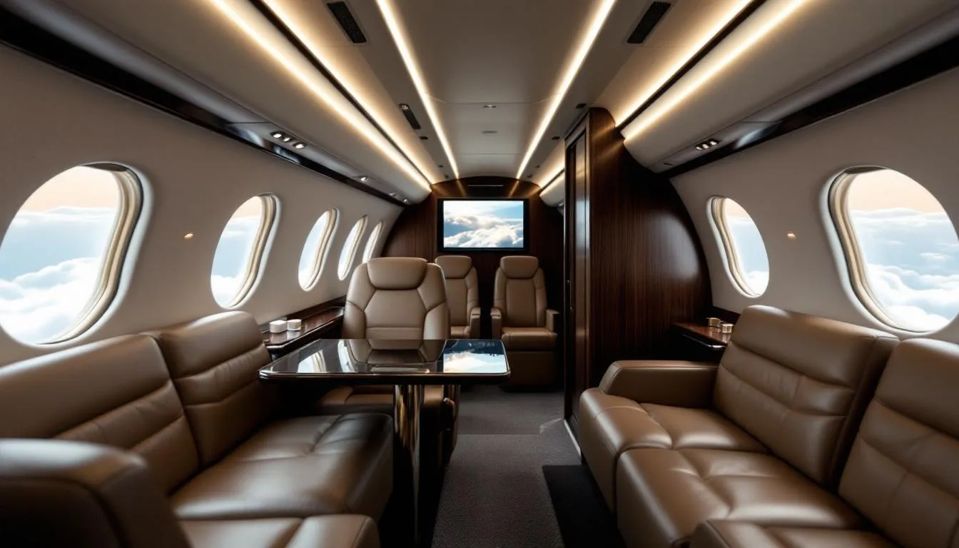 The image depicts a sleek private jet on the tarmac, symbolizing luxury and comfort in private air travel. This aircraft represents the on-demand air charter services provided by leading providers like Monarch Air Group, catering to discerning individuals and government agencies for both business and humanitarian efforts worldwide.