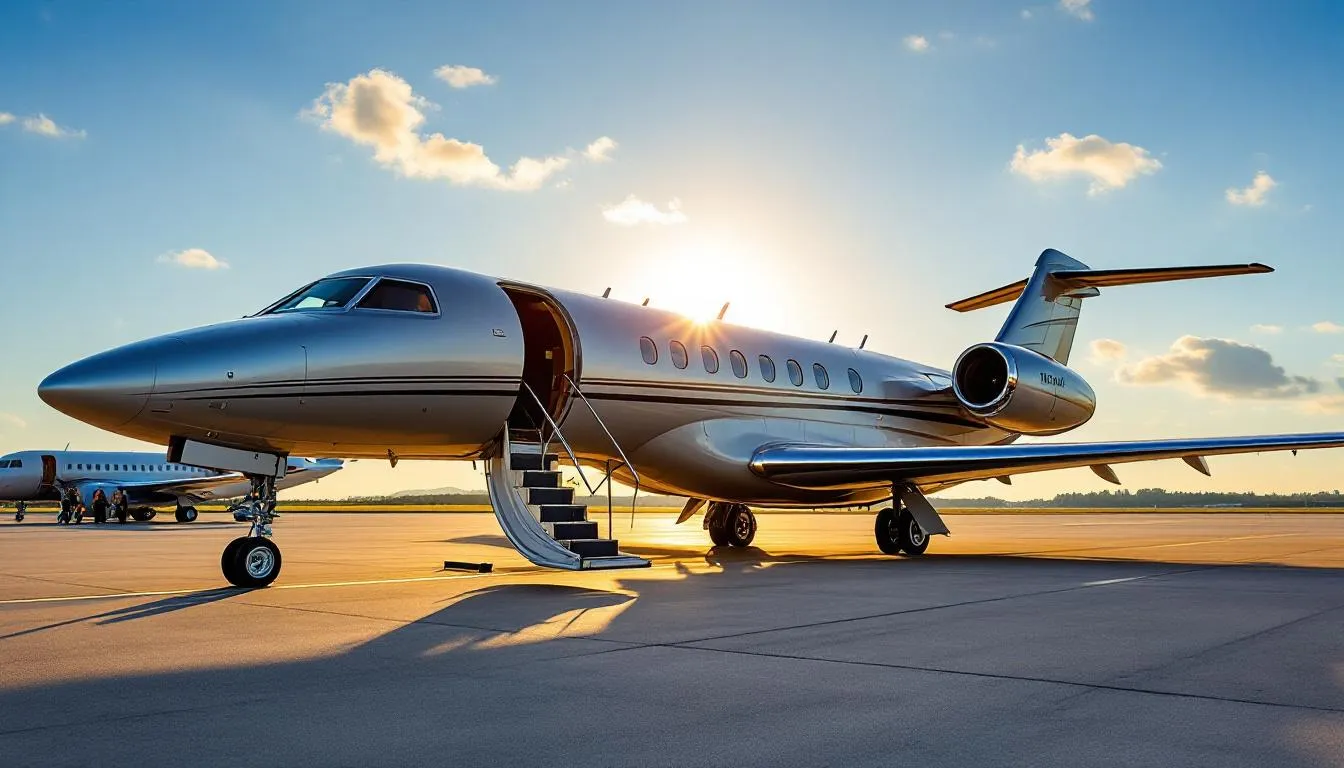 <img src="private-airplane-rental.jpg" alt="A sleek private jet parked at a private airport, showcasing its luxurious exterior and spacious cabin. The image highlights the convenience and comfort of private jet travel, ideal for those considering private jet rental costs for their next flight." />