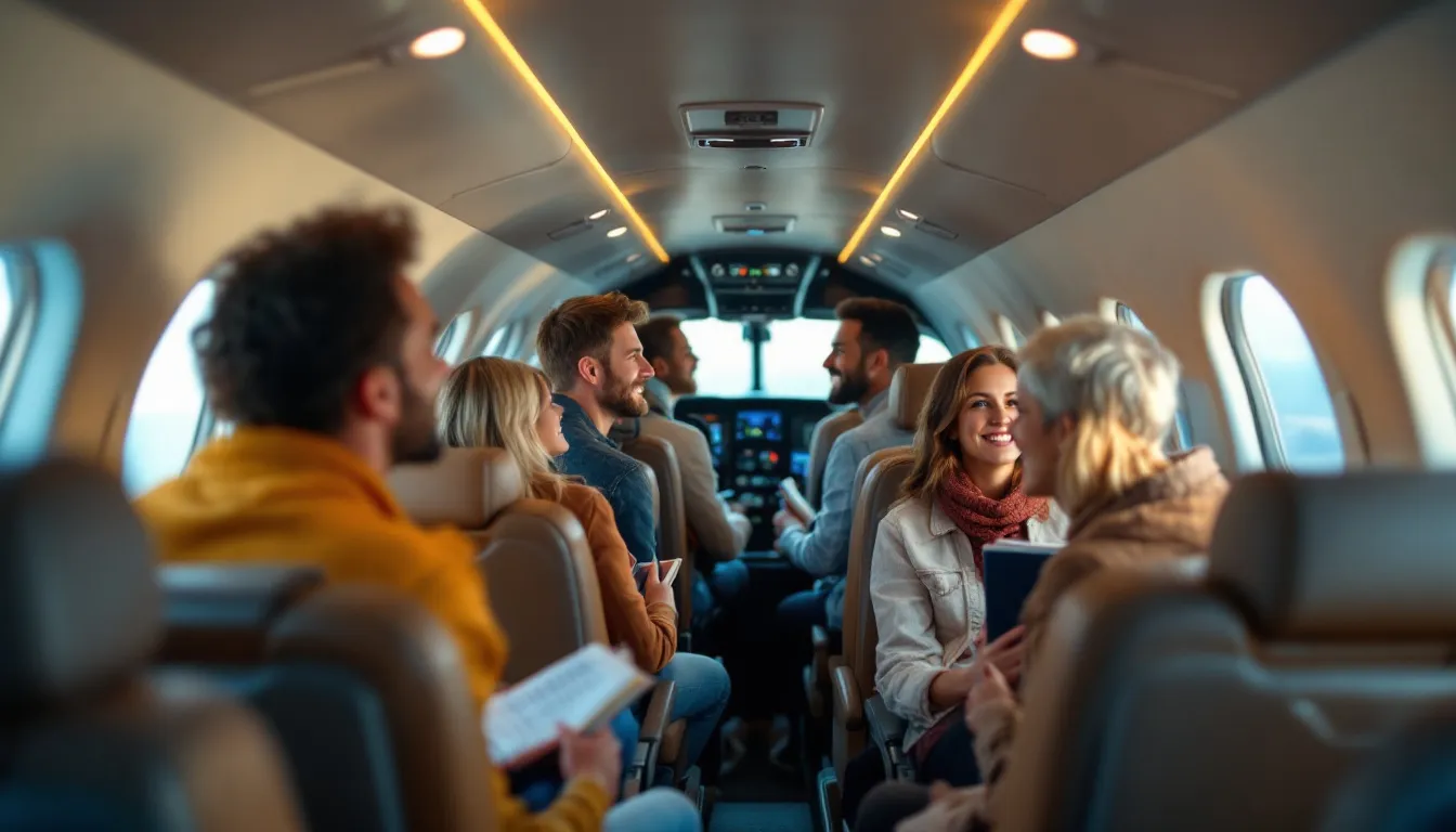 An illustration of a private aircraft in flight, symbolizing the concept of plane sharing for travelers, highlighting the benefits of aircraft ownership and access to premium aircraft for private pilots. The image conveys the freedom and exceptional service that come with sharing flight operations while maintaining predictable costs for owners and passengers.
