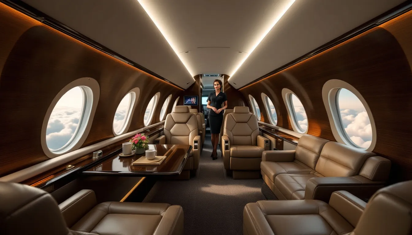 In the image, a luxurious private jet is soaring through a clear blue sky, symbolizing the freedom and elegance of private air travel. The scene captures the essence of aviation insurance, highlighting the importance of understanding aircraft insurance costs and coverage options for aircraft owners.