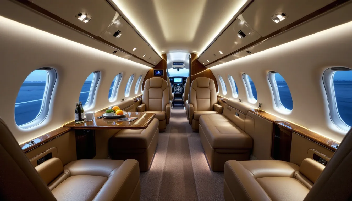 A person is seen booking a 12-seater private jet through an online platform, highlighting the convenience of private jet travel. The scene emphasizes the luxury and efficiency of private jet charters, showcasing various options for private jet rental costs and services.