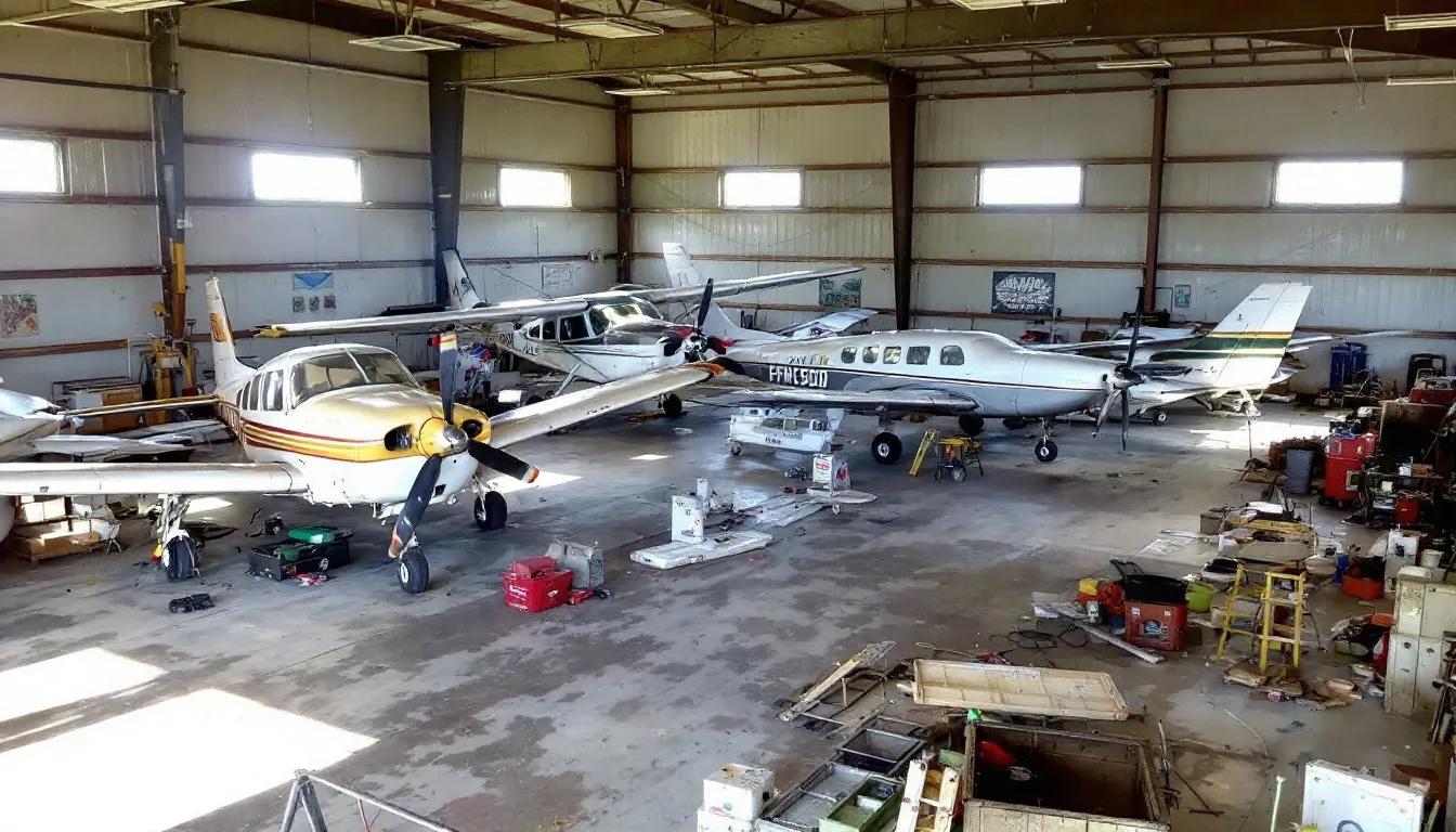 The image depicts a lineup of various cheap planes, showcasing both vintage aircraft and modern light planes that are ideal for budget-friendly aviation enthusiasts. These aircraft, known for their solid performance and relatively low operating costs, are perfect for new pilots looking to gain flight training or enjoy personal flying experiences.