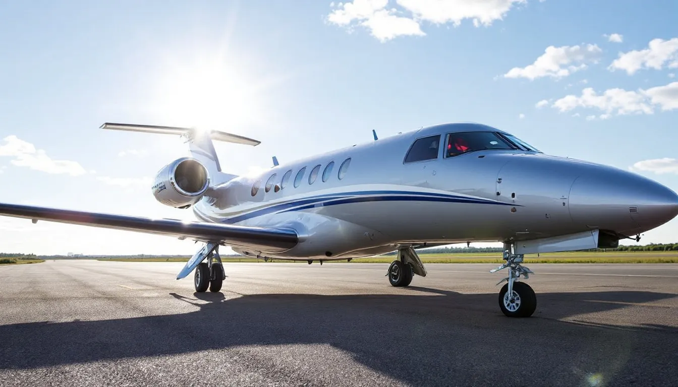 The image features a sleek Cessna Citation CJ3+, a very light jet designed for efficient single pilot operations. With a spacious cabin accommodating up to four passengers, it exemplifies luxury and reliability in the private jet charter market.