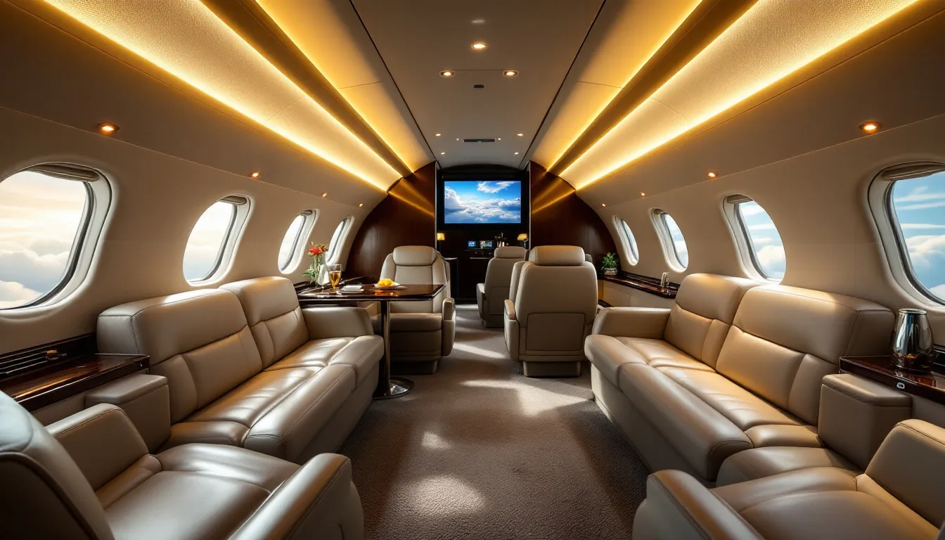 A sleek private jet is parked at a luxurious private terminal, showcasing the epitome of private aviation with its stunning design and unparalleled service. The scene captures the essence of private jet travel, highlighting the convenience and comfort that discerning travelers seek in their journeys.