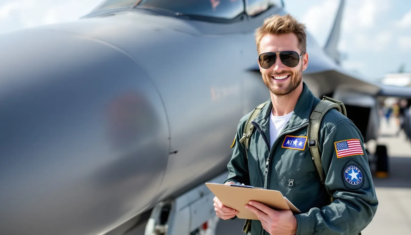The image depicts a civilian experiencing a thrilling fighter jet flight in a sleek L-39 Albatros, soaring through the clear skies above San Diego. The scene captures the excitement of flying a high-performance aircraft, with the fighter pilot demonstrating advanced maneuvers and showcasing the power of real fighter jets.