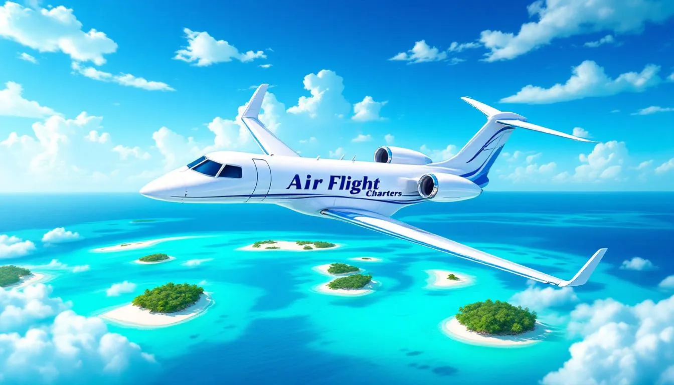 The image showcases a sleek private charter airplane ready for takeoff, symbolizing hassle-free travel to the Bahamas and beyond. With a focus on convenience and service, this air charter highlights the luxury of private flights available from Fort Lauderdale and throughout the SE United States.