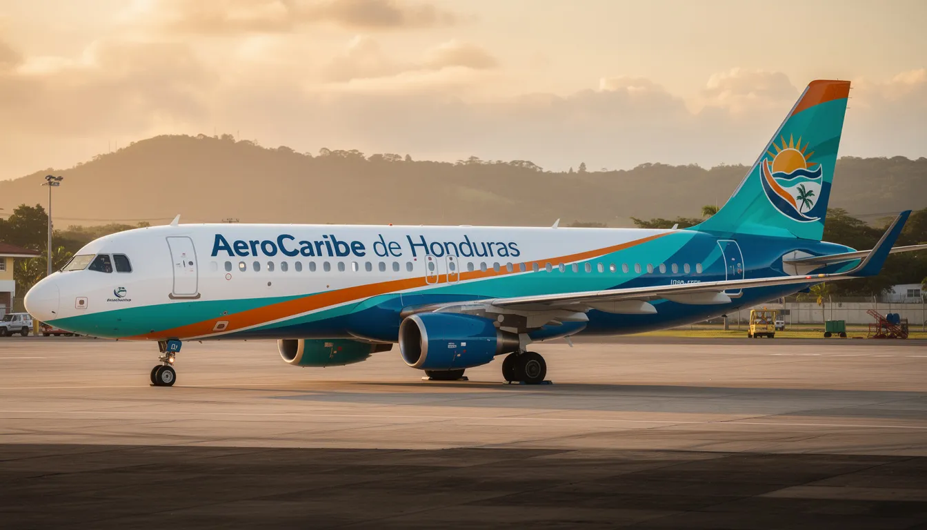 The image showcases an AeroCaribe de Honduras aircraft parked at an airport, emphasizing its role in providing private charter flights and personalized service for travelers. This luxurious plane represents a stress-free travel experience, ready to take passengers on adventures to stunning destinations like Costa Rica and the Osa Peninsula.