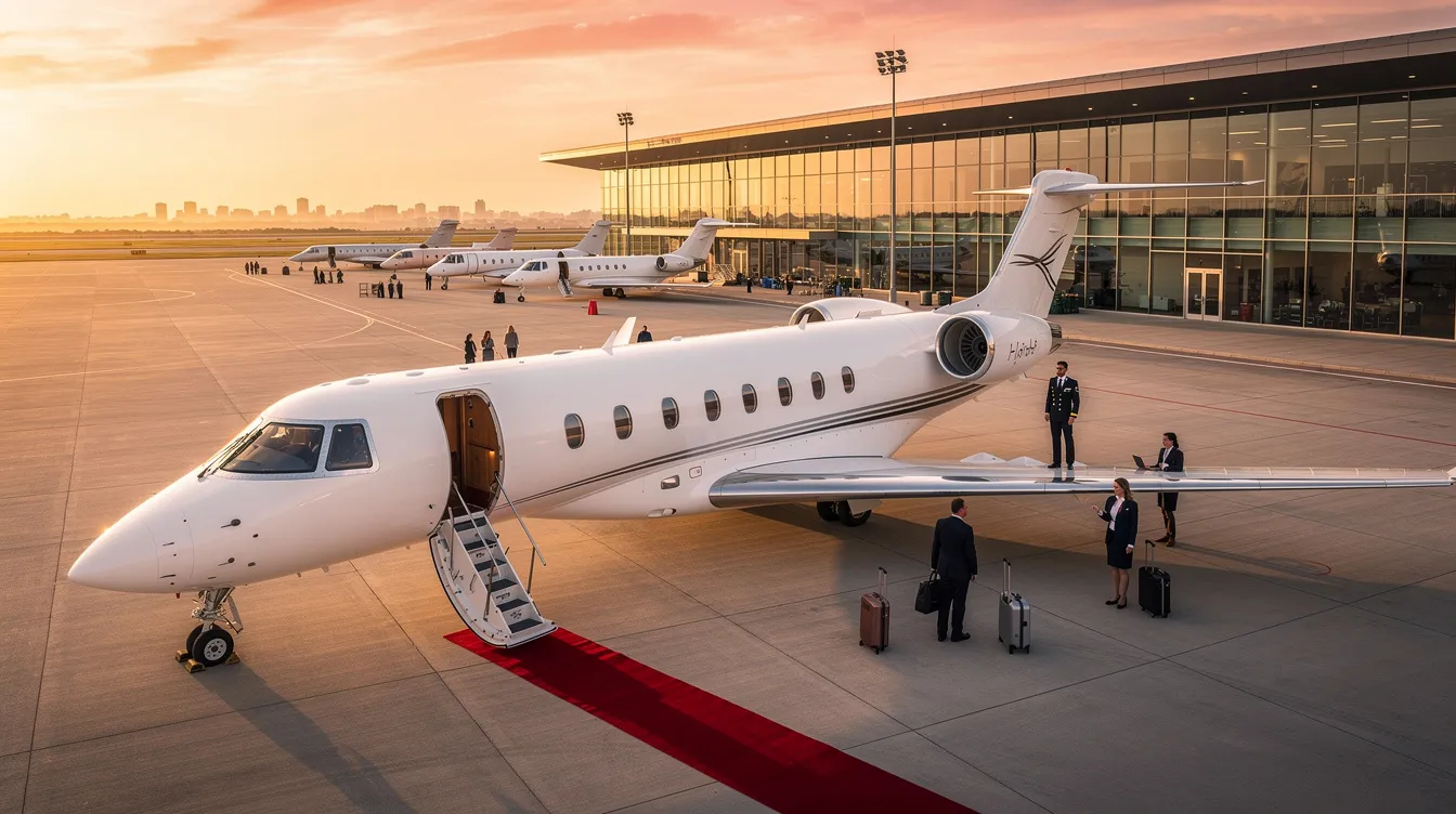 The image depicts a sleek Pilatus PC-12 aircraft, part of the PlaneSense fleet, showcasing the luxury and efficiency of private aviation. This represents the exceptional customer service and commitment to safety that the PlaneSense program is known for, highlighting the benefits of fractional aircraft ownership in the private aviation industry.