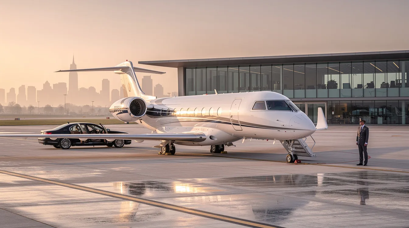 The image showcases a sleek private aircraft on the tarmac, ready for charter flights in Alaska. It emphasizes the flexibility and customization options available for travelers, allowing them to meet their specific needs and schedule their flights from Anchorage.