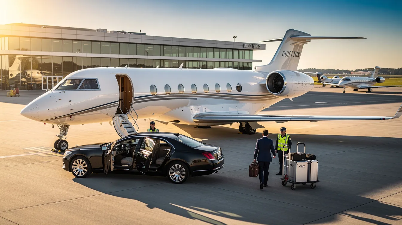The image showcases a luxurious private aviation terminal in Jeddah, Saudi Arabia, featuring spacious lounges and attentive planning for wealthy individuals and diplomats. This facility, part of Saudia private aviation services, emphasizes genuine luxury and tailored experiences for its guests.