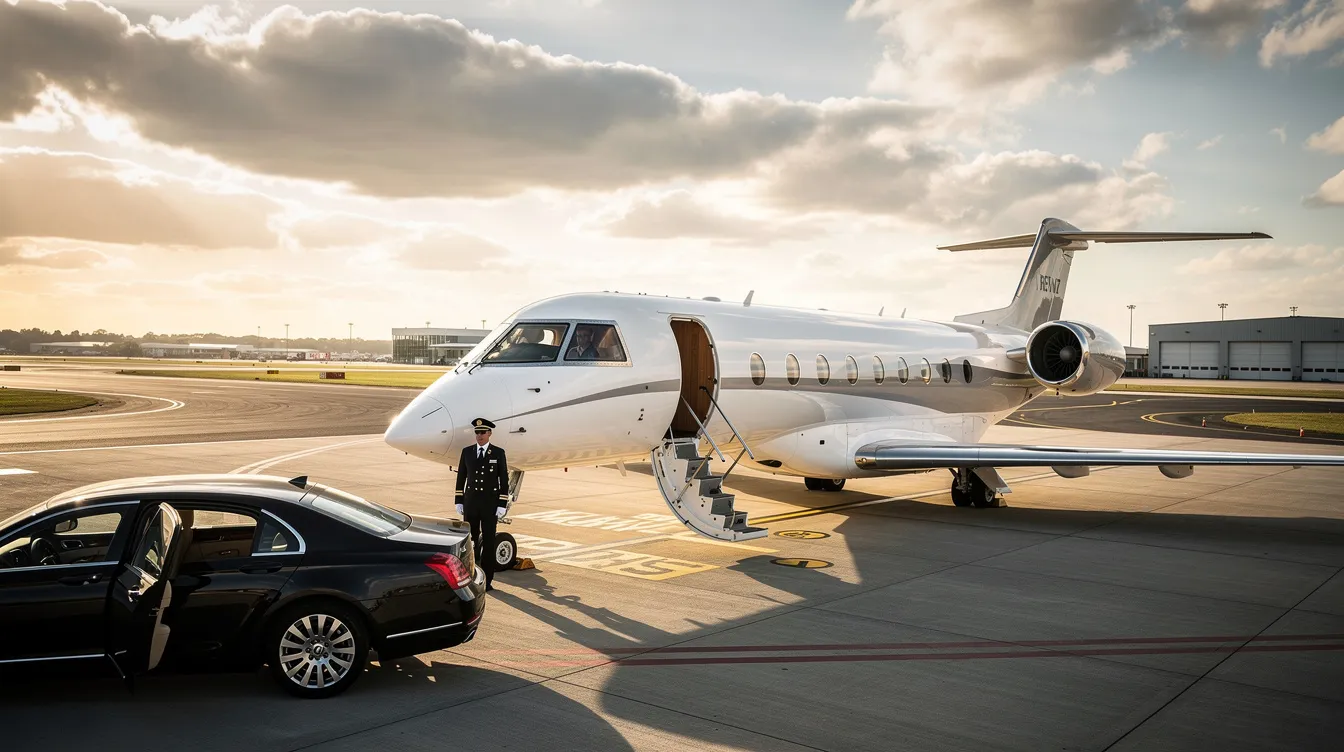 The image showcases a luxurious private jet, specifically a Gulfstream G650, parked at a private aviation hangar, highlighting the allure of celebrity private jet travel. The sleek design and advanced technology of the aircraft symbolize the unmatched luxury and status associated with flying private, often favored by celebrities and business elites alike.