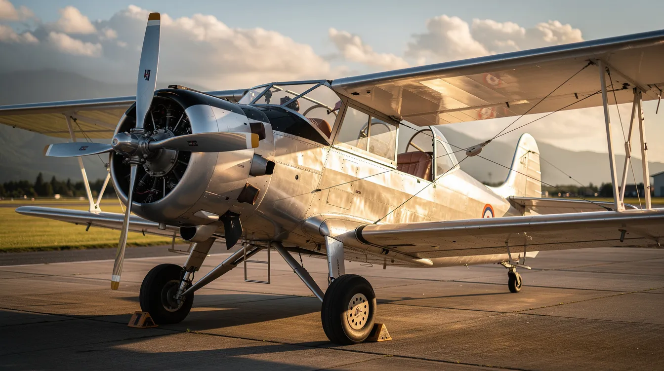 The image features a sleek piston aircraft showcasing its aerodynamic design and high performance capabilities. With its spacious cabin and advanced avionics, this aircraft is ideal for business aviation, offering a smooth ride at impressive cruising speeds.