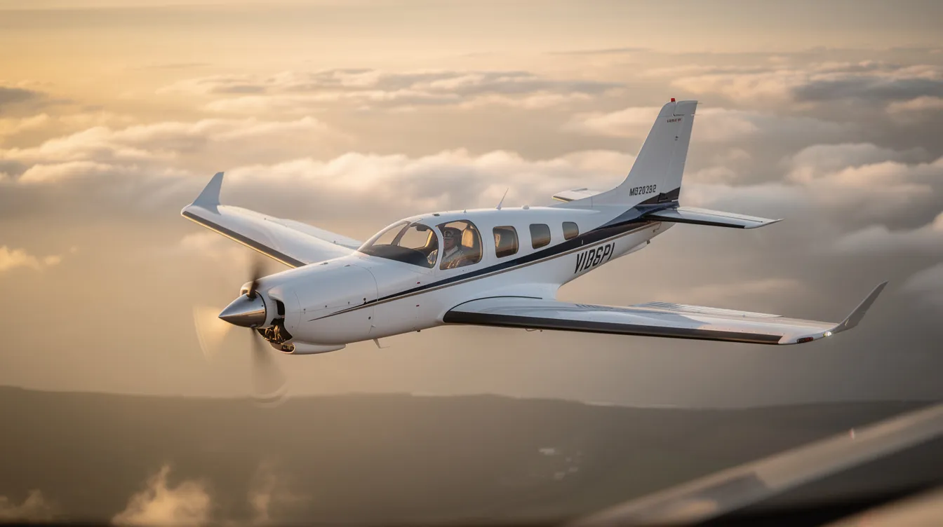 A small private plane is depicted, showcasing its sleek design and compact size, ideal for private aviation. This light jet represents an affordable entry point for private jet travel, offering the convenience of flying to smaller regional airports.