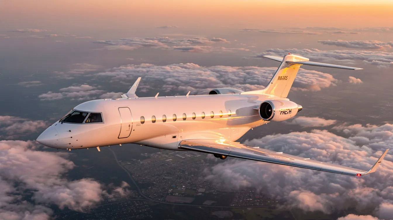 The image features a sleek private jet parked on a tarmac, symbolizing the luxury and convenience of private jet services. This aircraft is designed to cater to high net worth individuals and corporate clients, reflecting the professionalism and dedication of the aviation sector.