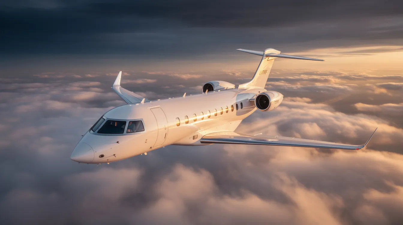 An elegant private jet sits at a private jet terminal, surrounded by exclusive lounges and private meeting rooms, ready to accommodate private jet travelers. The terminal offers bespoke services, including dedicated customs and concierge assistance, ensuring a seamless experience for business executives and aircraft owners.