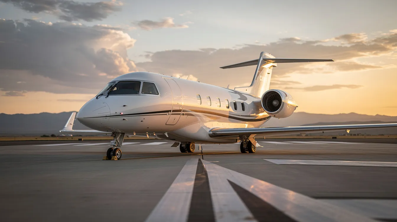 The image depicts a luxurious private jet terminal experience, showcasing exclusive lounges and private meeting rooms designed for private jet travelers. The terminal features modern amenities such as shower facilities and dedicated customs services, ensuring a seamless transition for business executives and VIP passengers at major international airports like Los Angeles International Airport and Teterboro Airport.