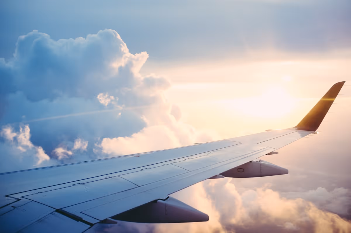 Weekend travelers on private jet