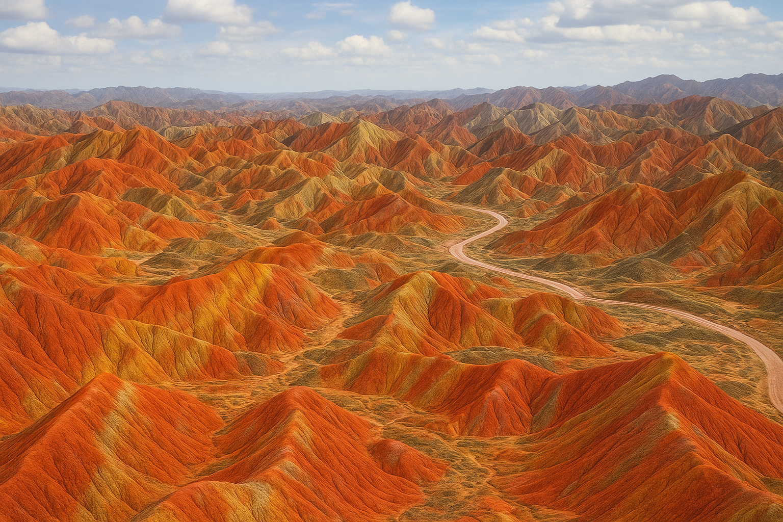 Zhangye Danxia from air
