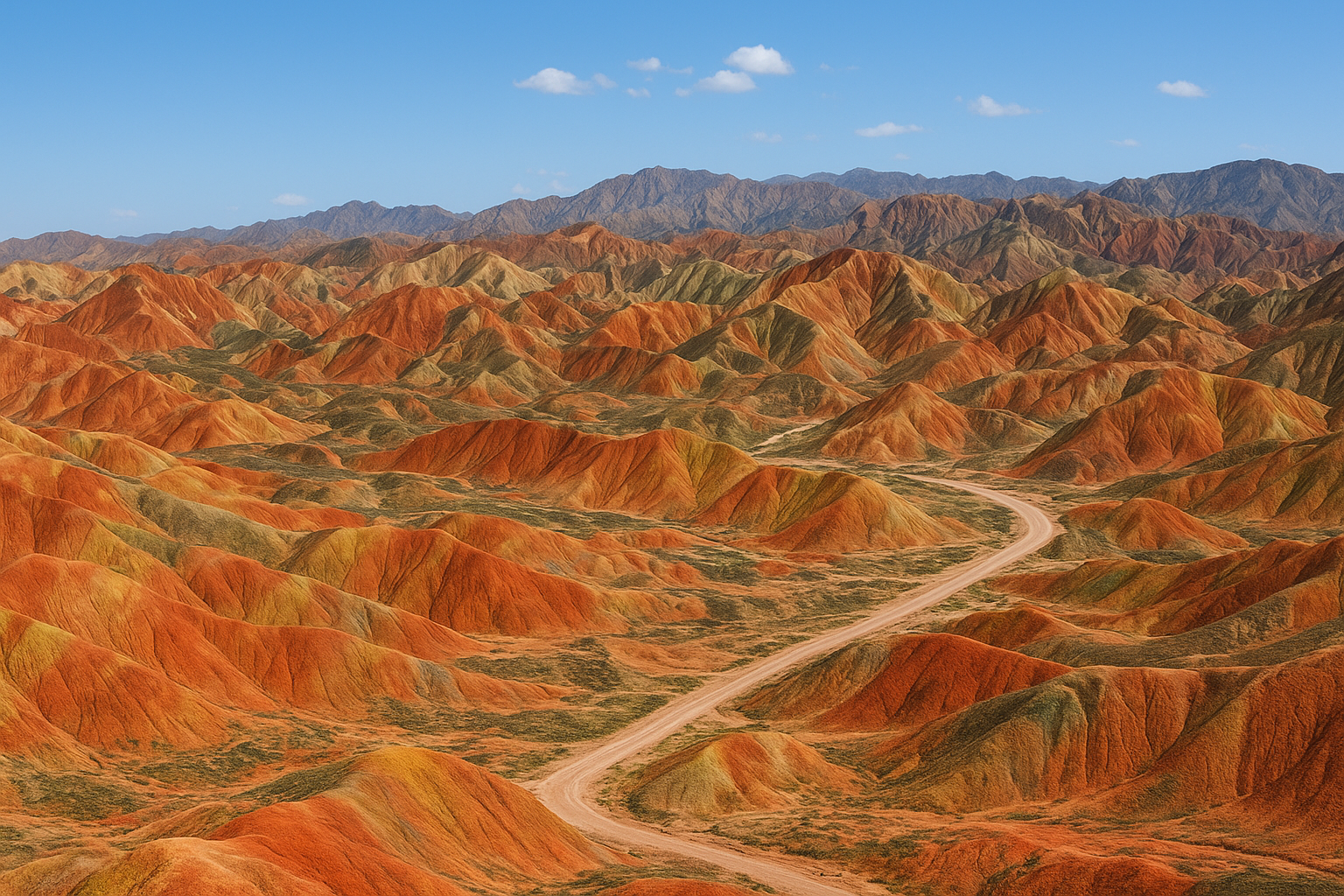 Zhangye Danxia Landform Aerial
