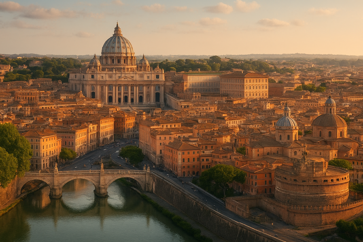 Rome city aerial
