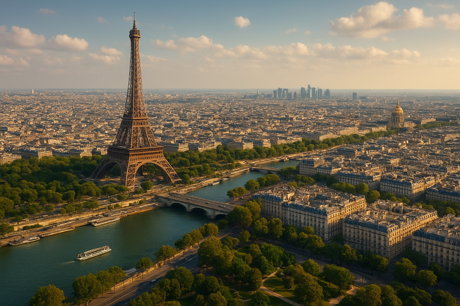 Paris skyline with Eiffel Tower