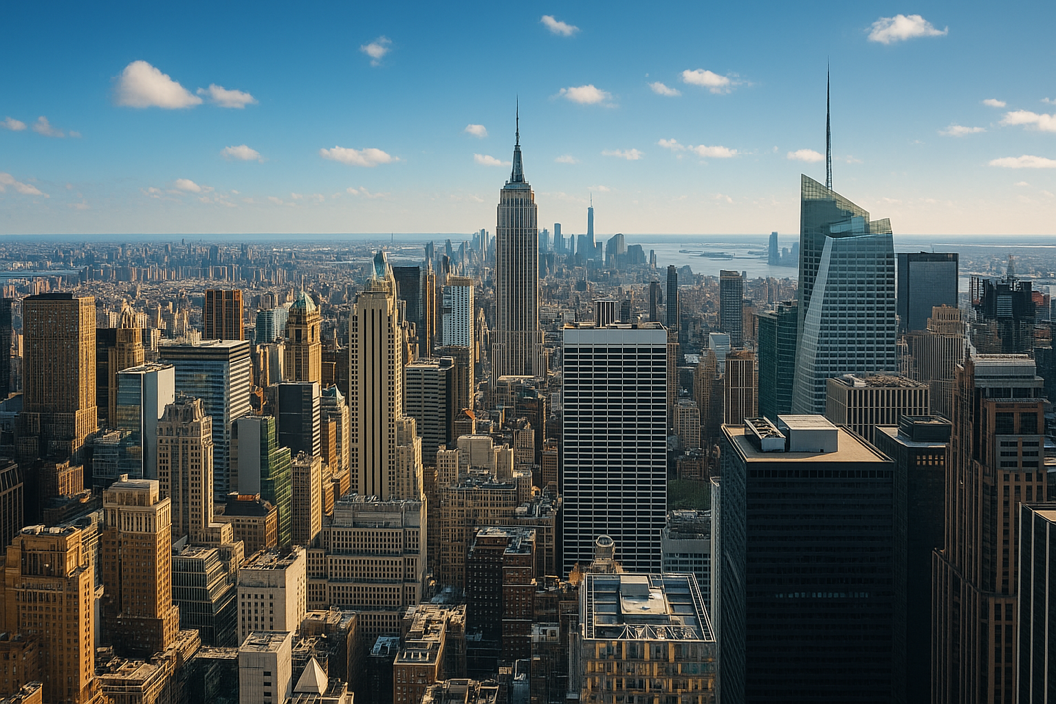 Aerial View Over Manhattan