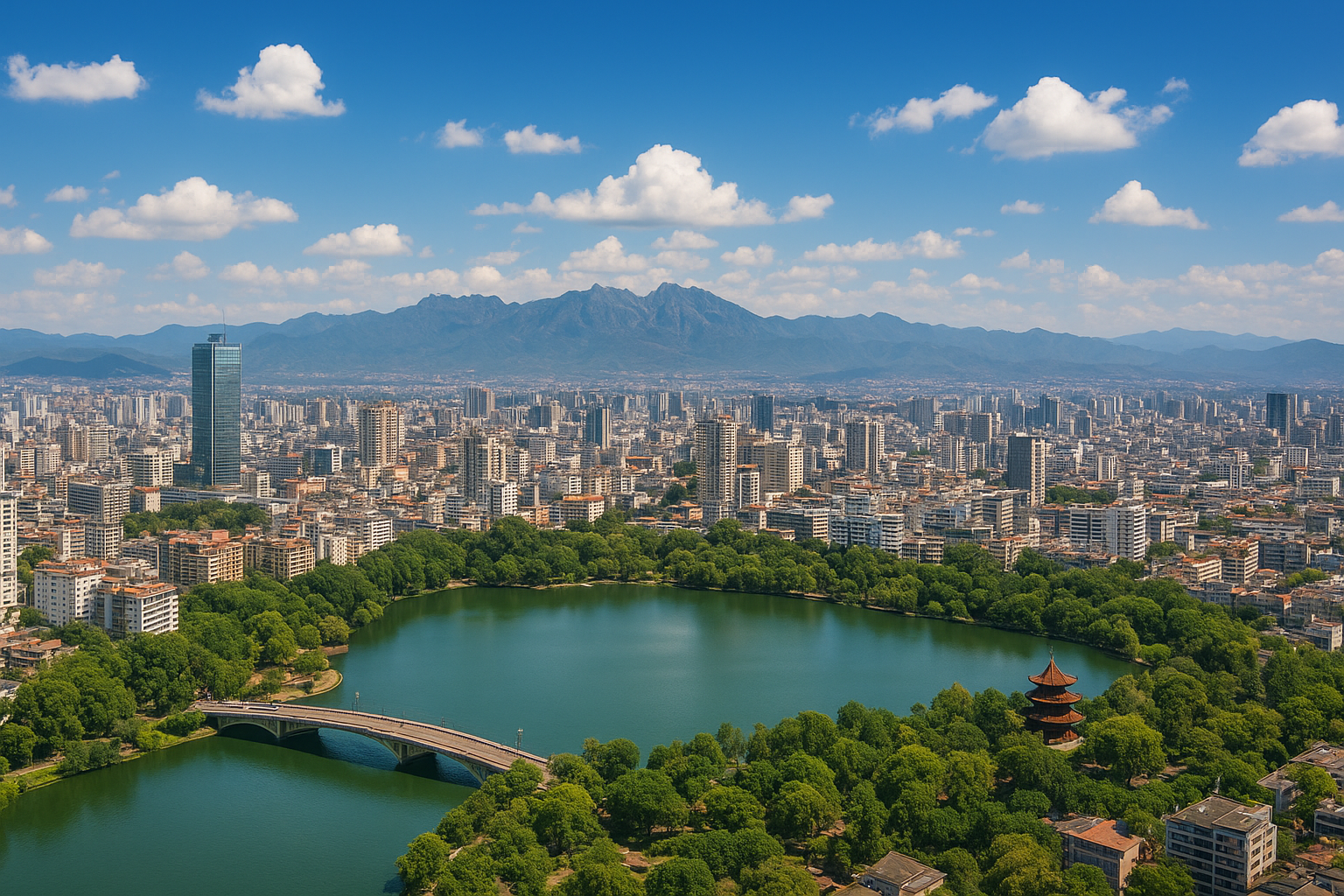 Kunming aerial view