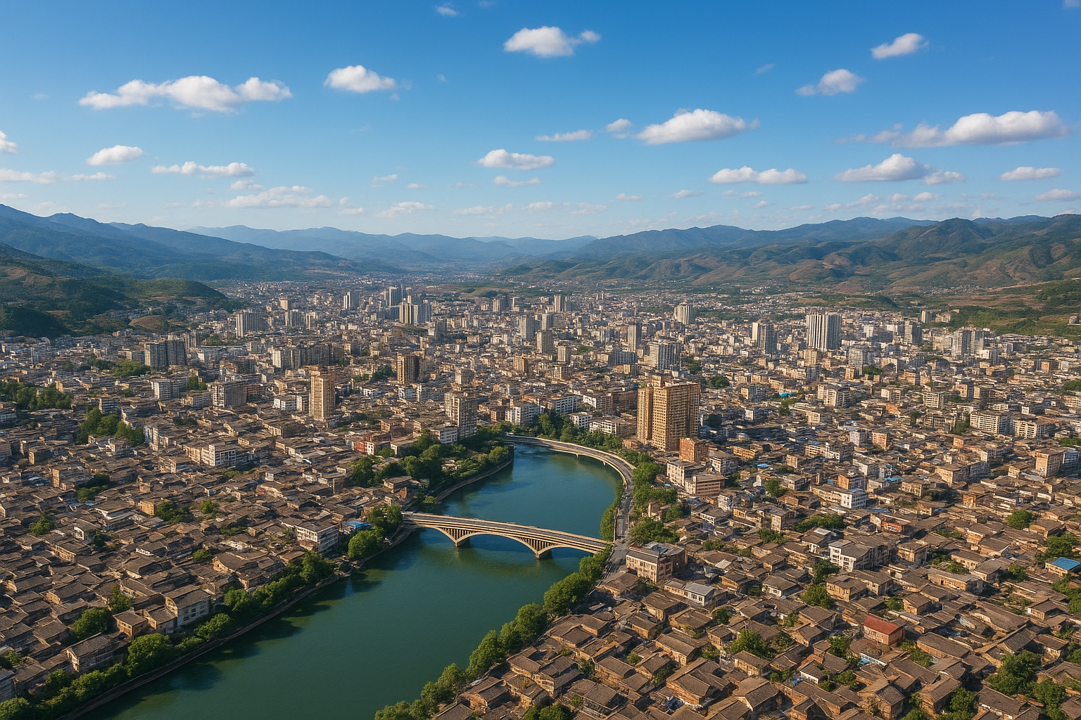 Yuxi aerial view