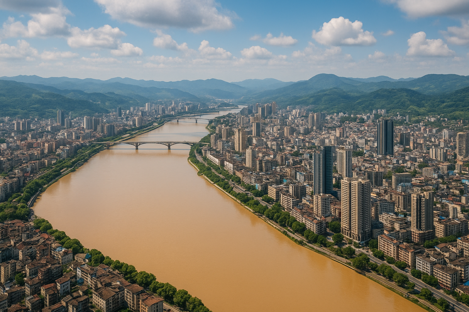 Yibin city skyline
