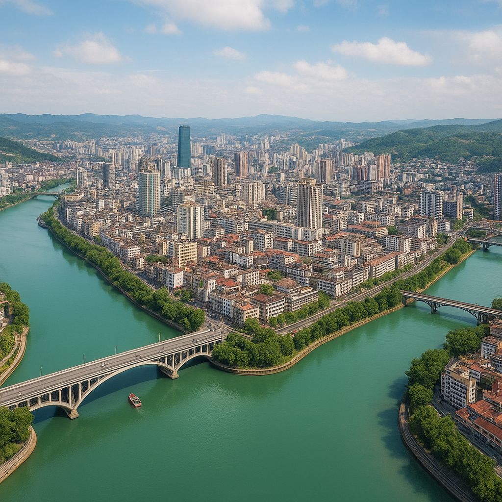 Yibin aerial view