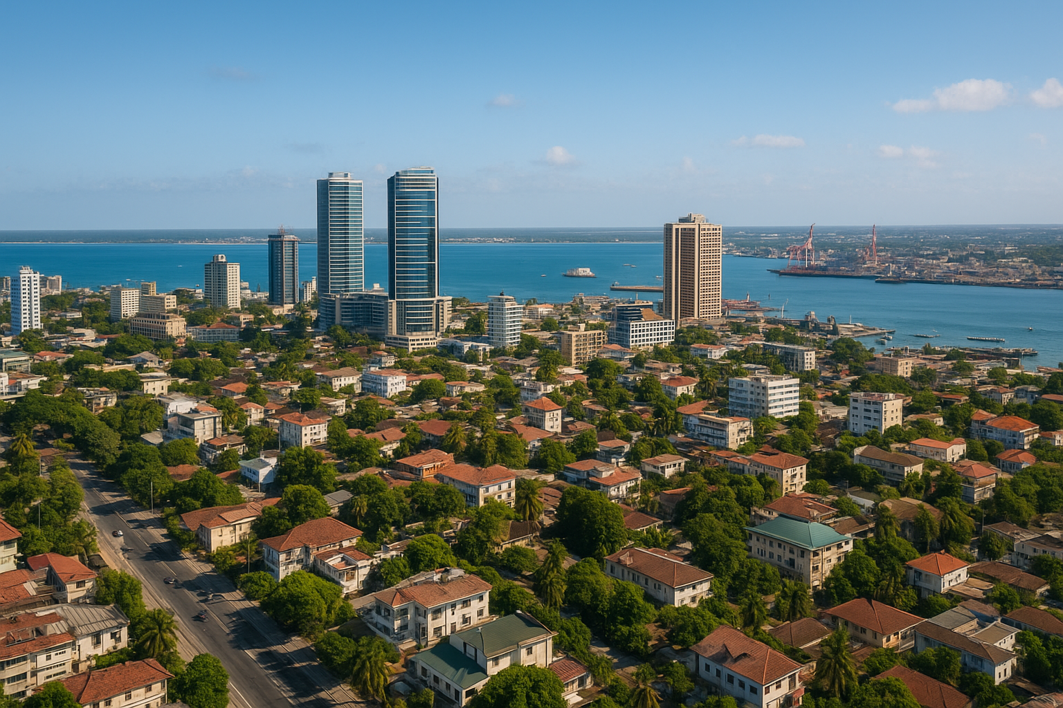 Dar es Salaam Beach Aerial