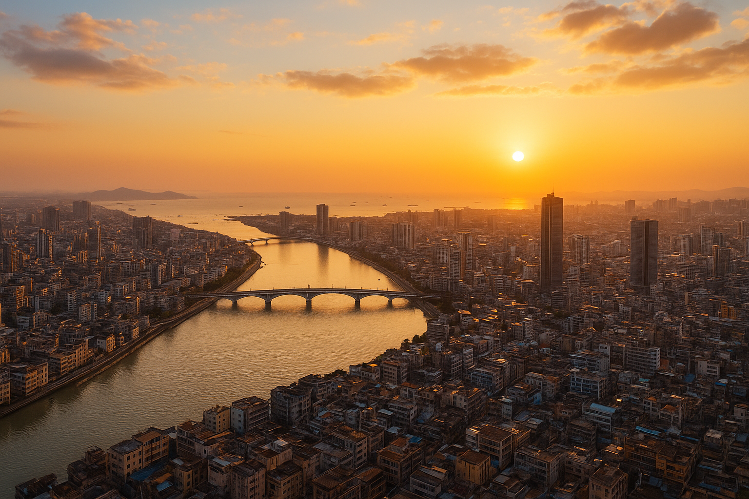 Aerial of Shantou