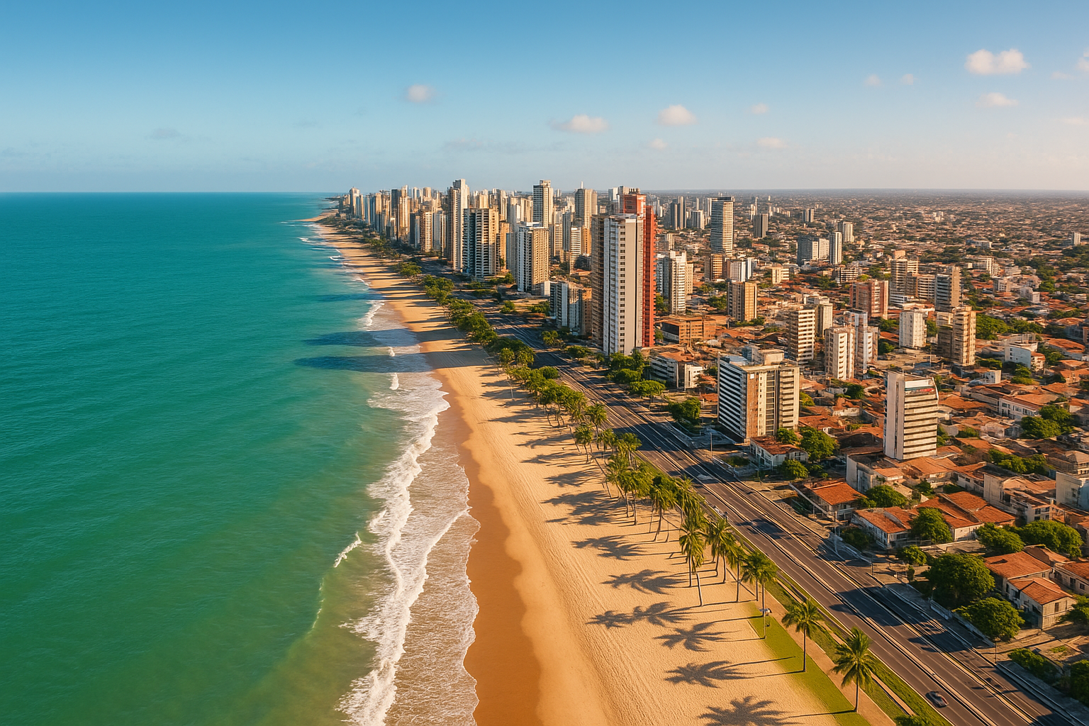 Fortaleza beaches aerial view