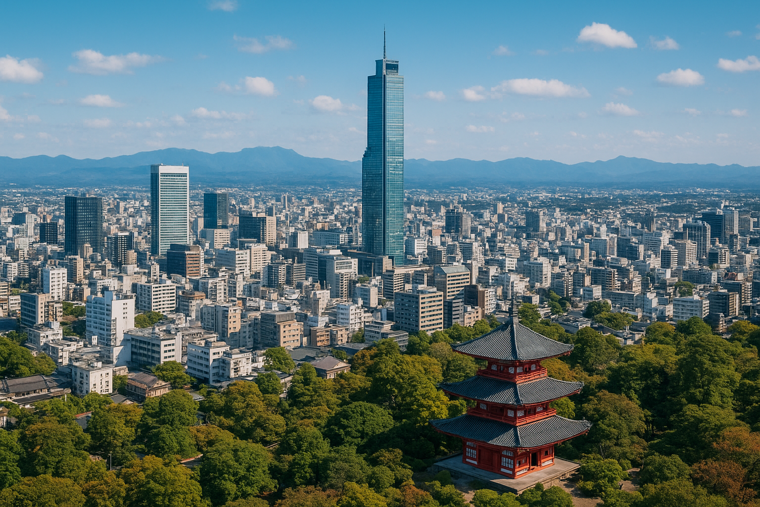 Sendai skyline