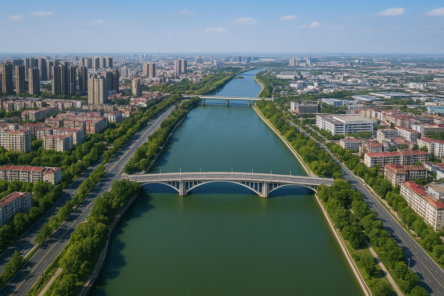 Aerial view of Hebi