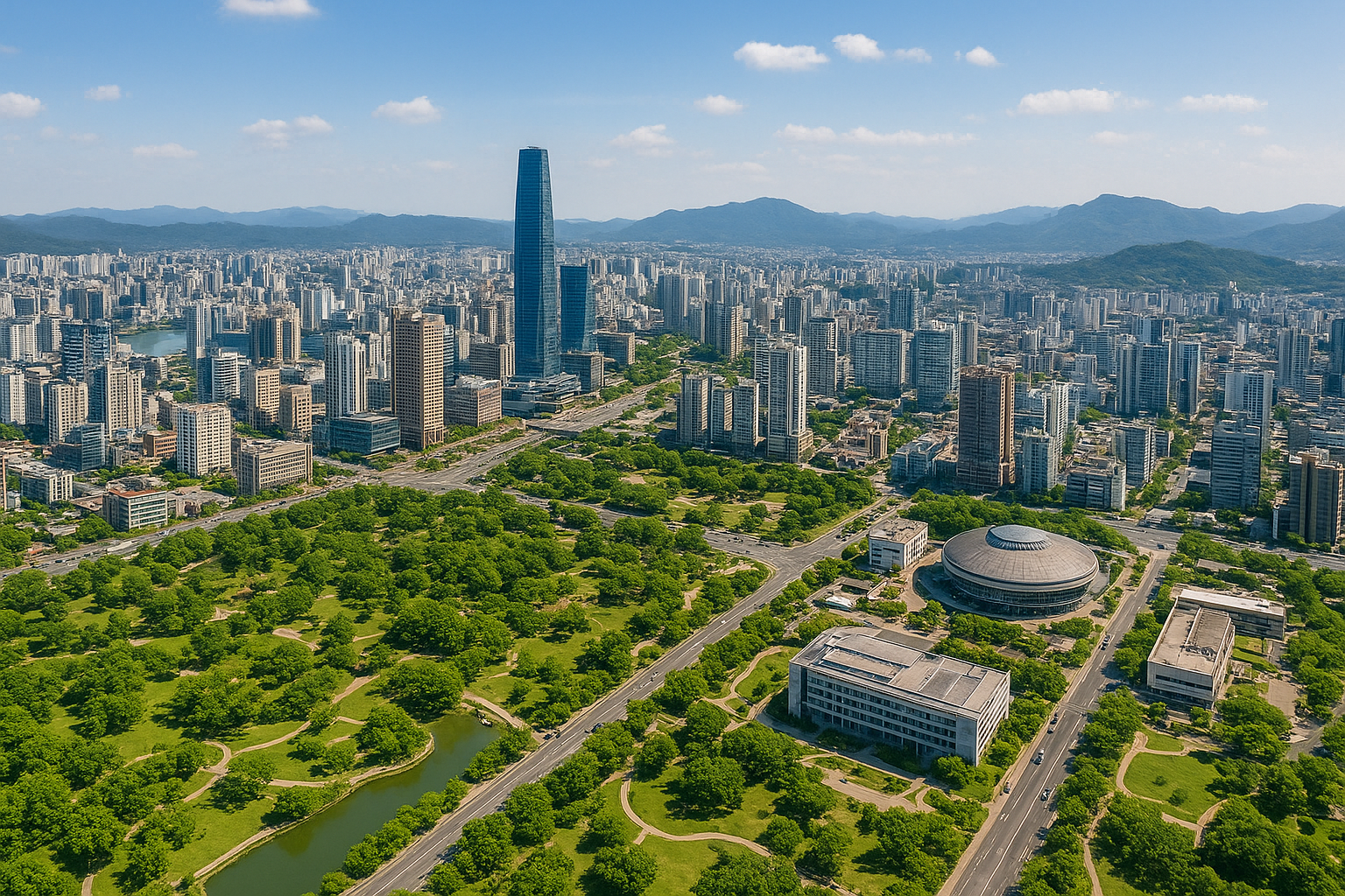 Jet departure over Daejeon