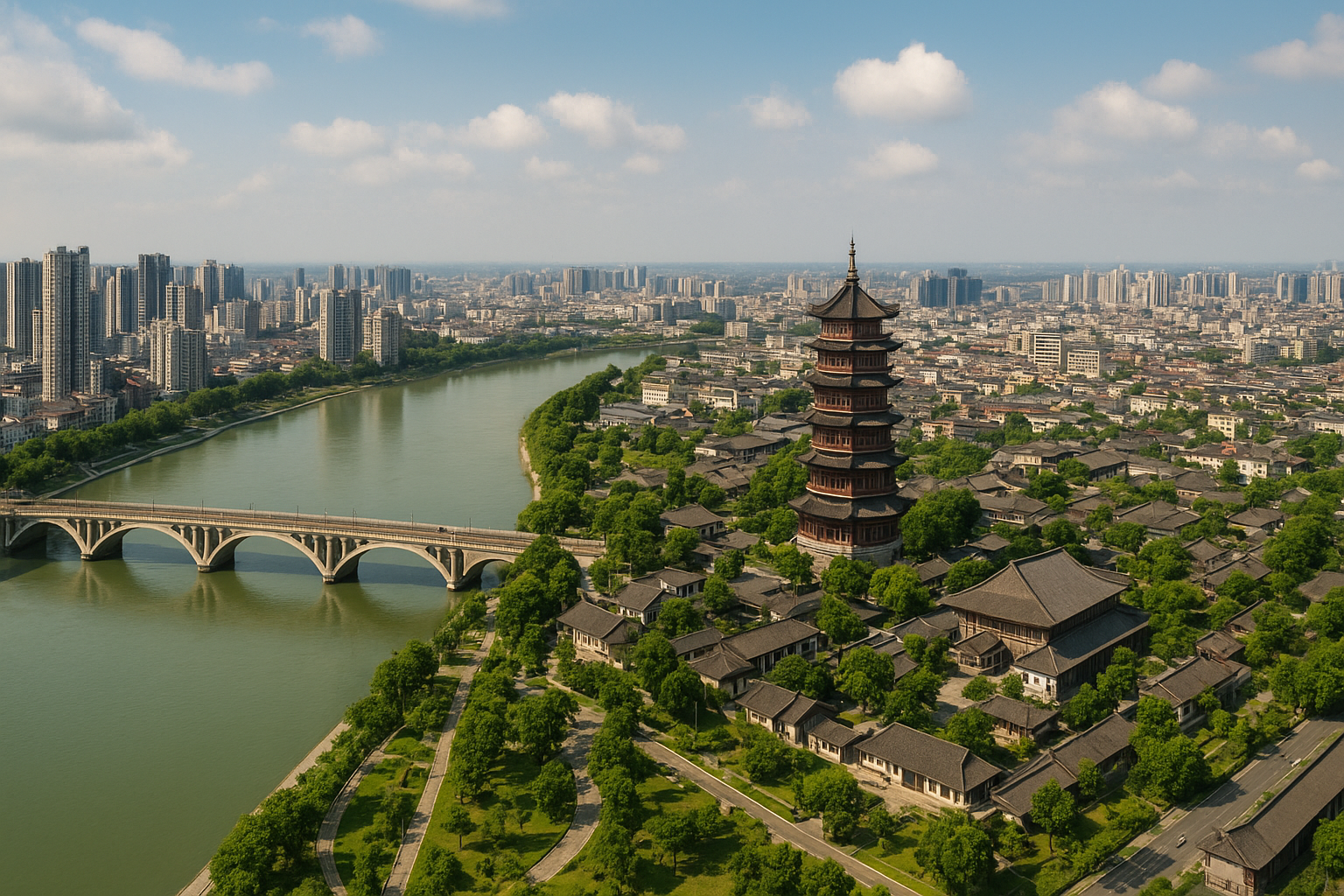 Fuyang cityscape