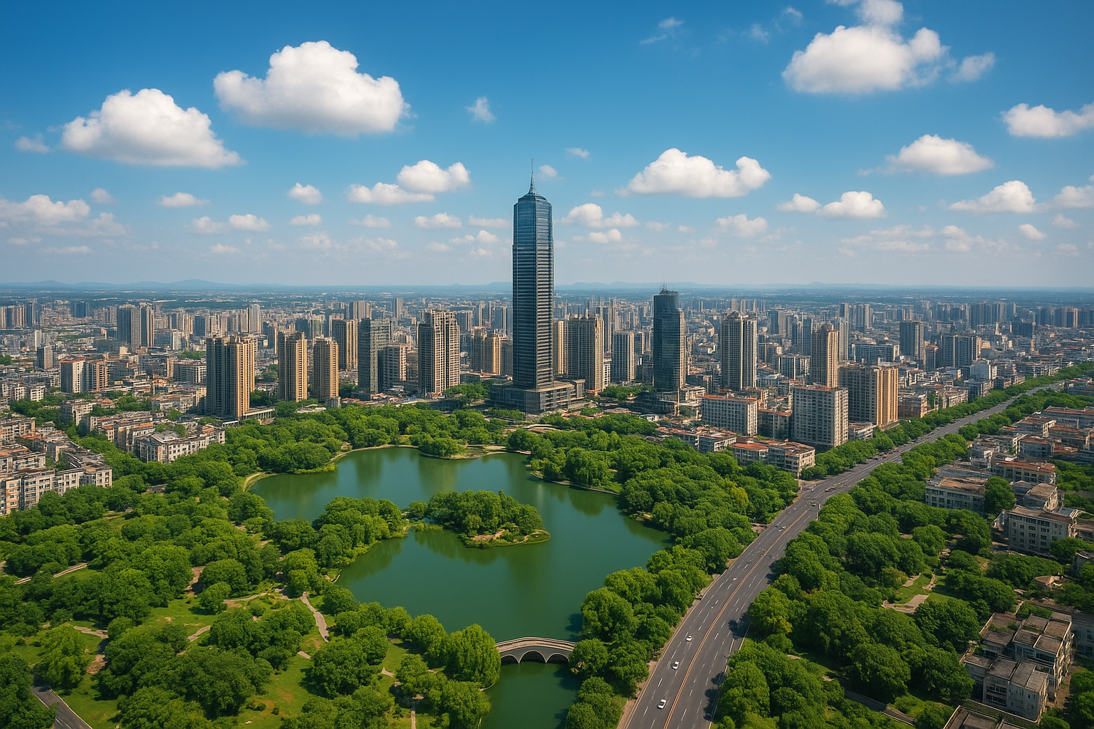 Private Jet over Beijing