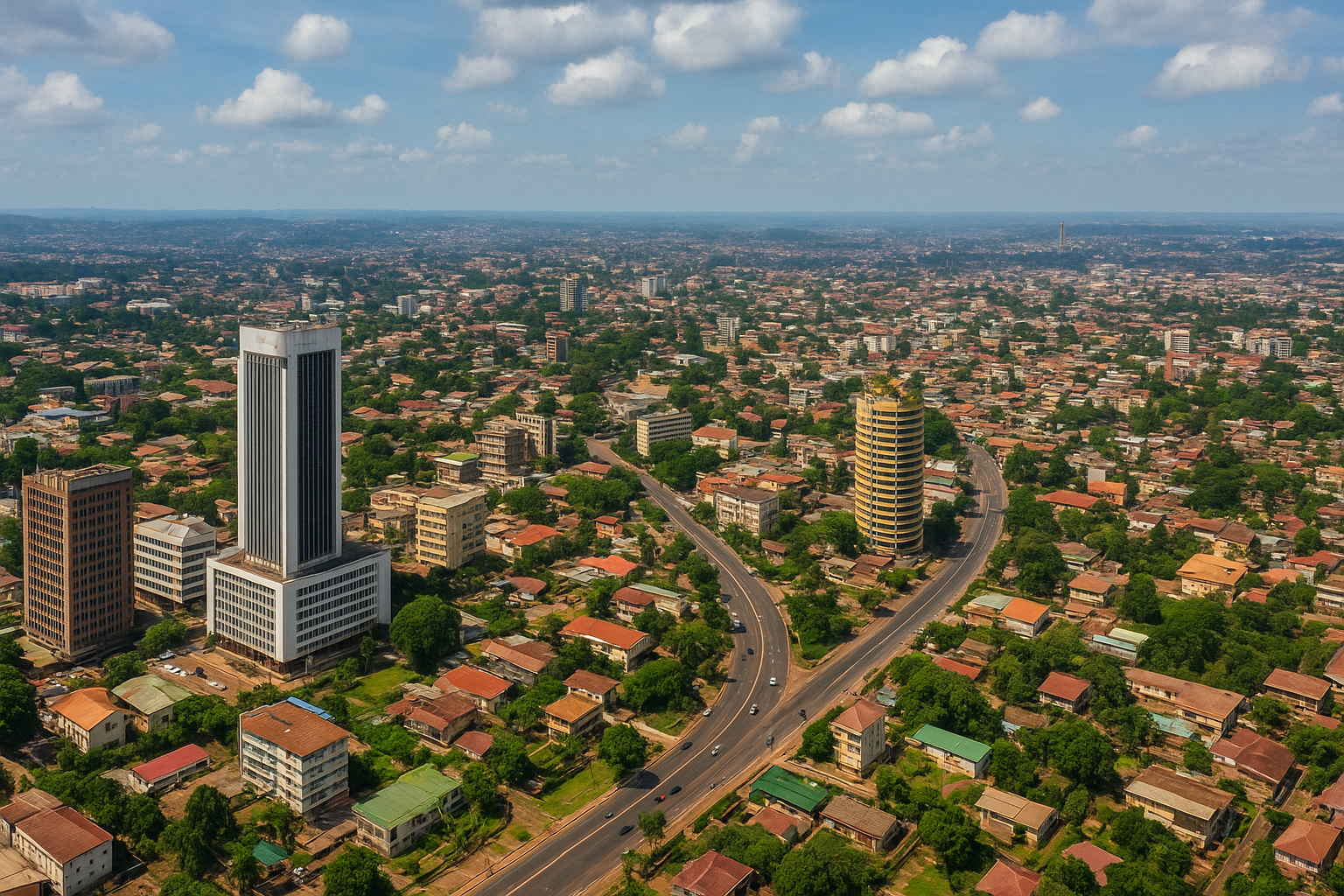 Yaoundé to Kigali Jet Route