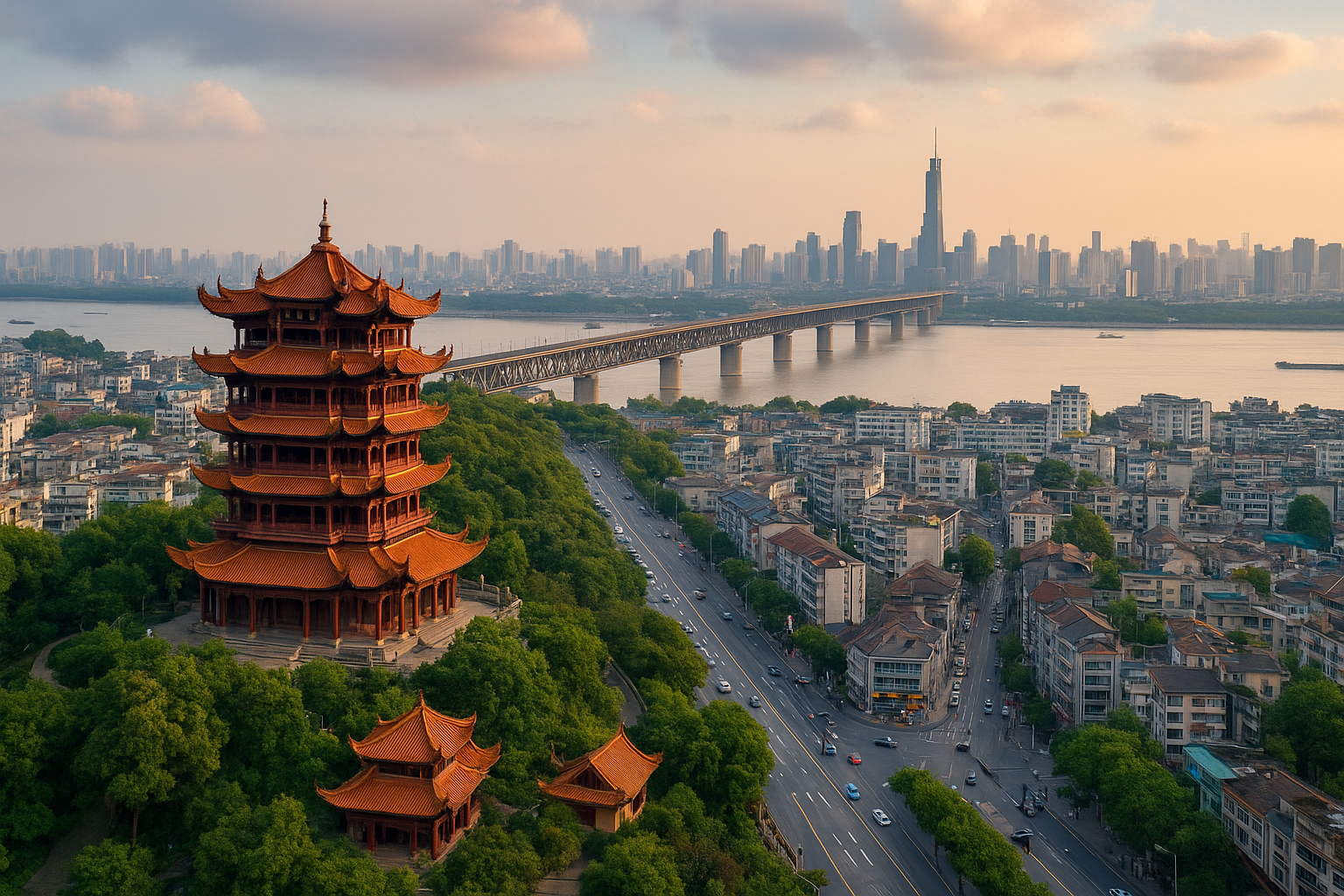 Aerial of Wuhan