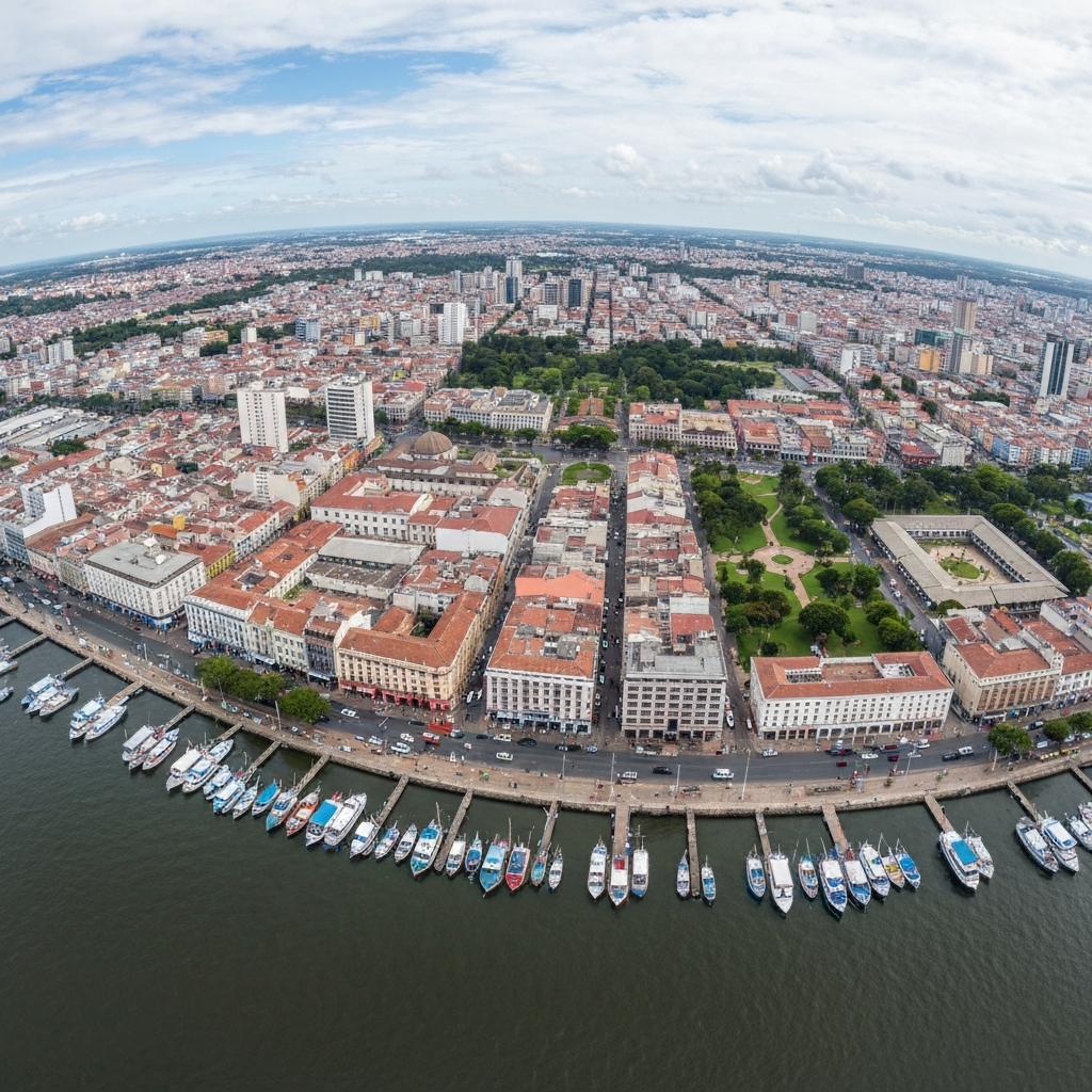 Guayaquil skyline with river