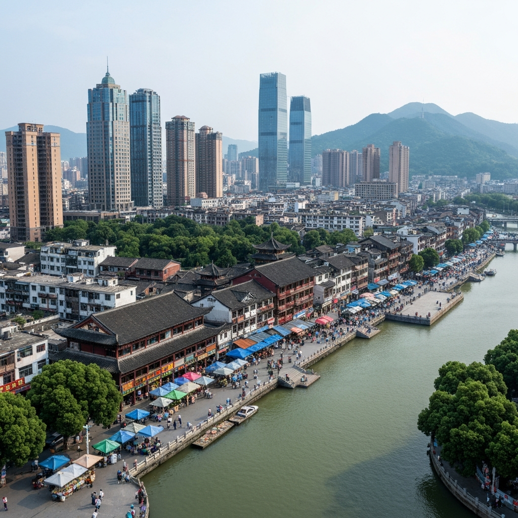 Aerial view of Xiamen