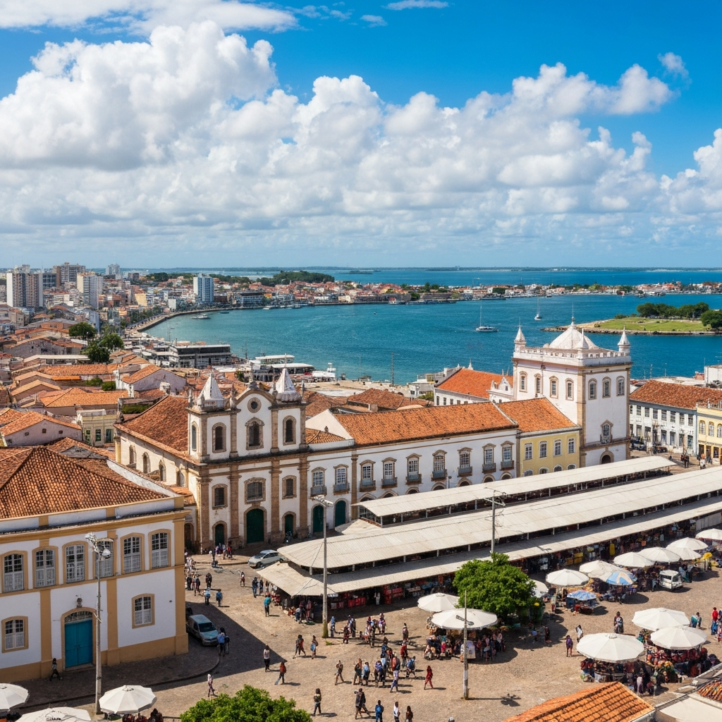 Aerial view of Recife's beaches