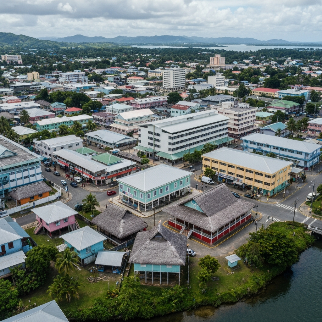 Aerial view of Palikir and Pohnpei