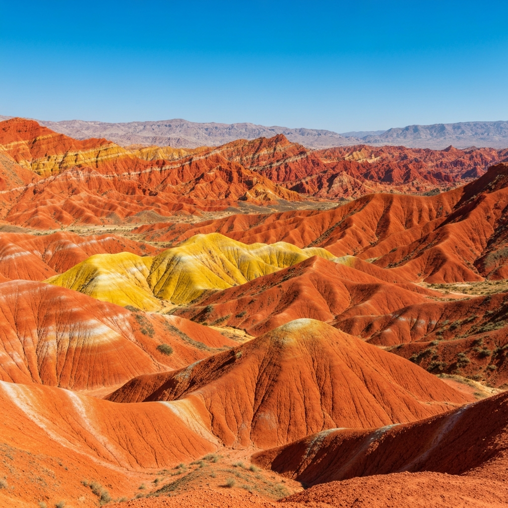 Aerial view of Zhangye Danxia