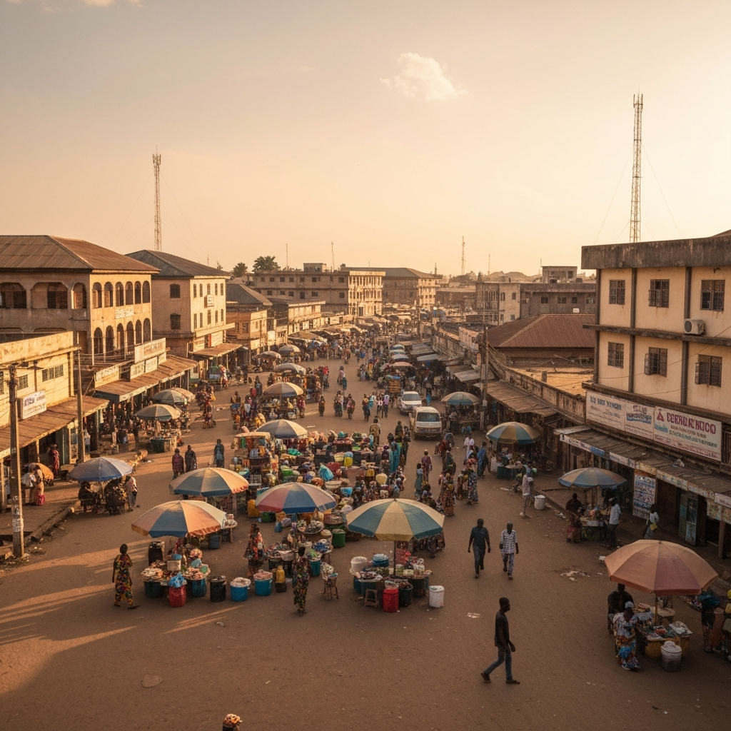 Ogbomoso to Ibadan aerial view