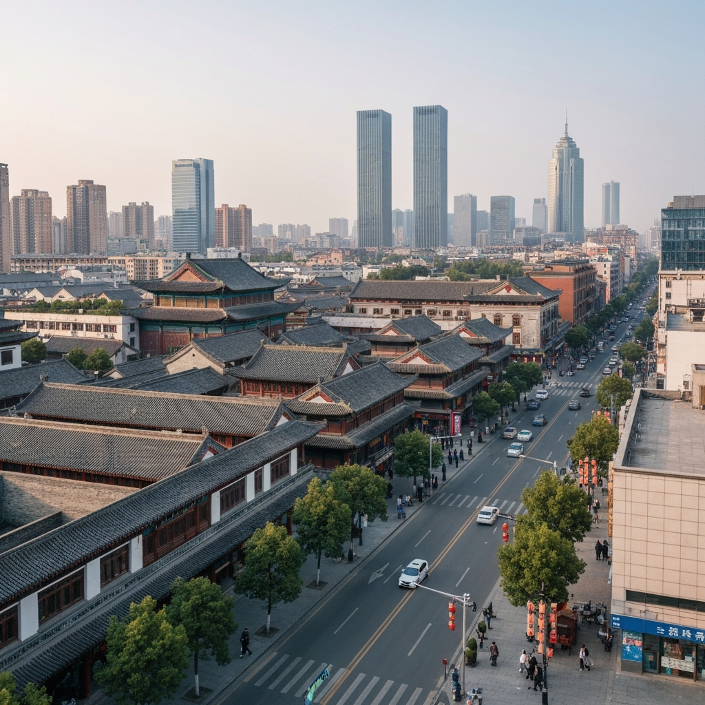 Baoding city aerial