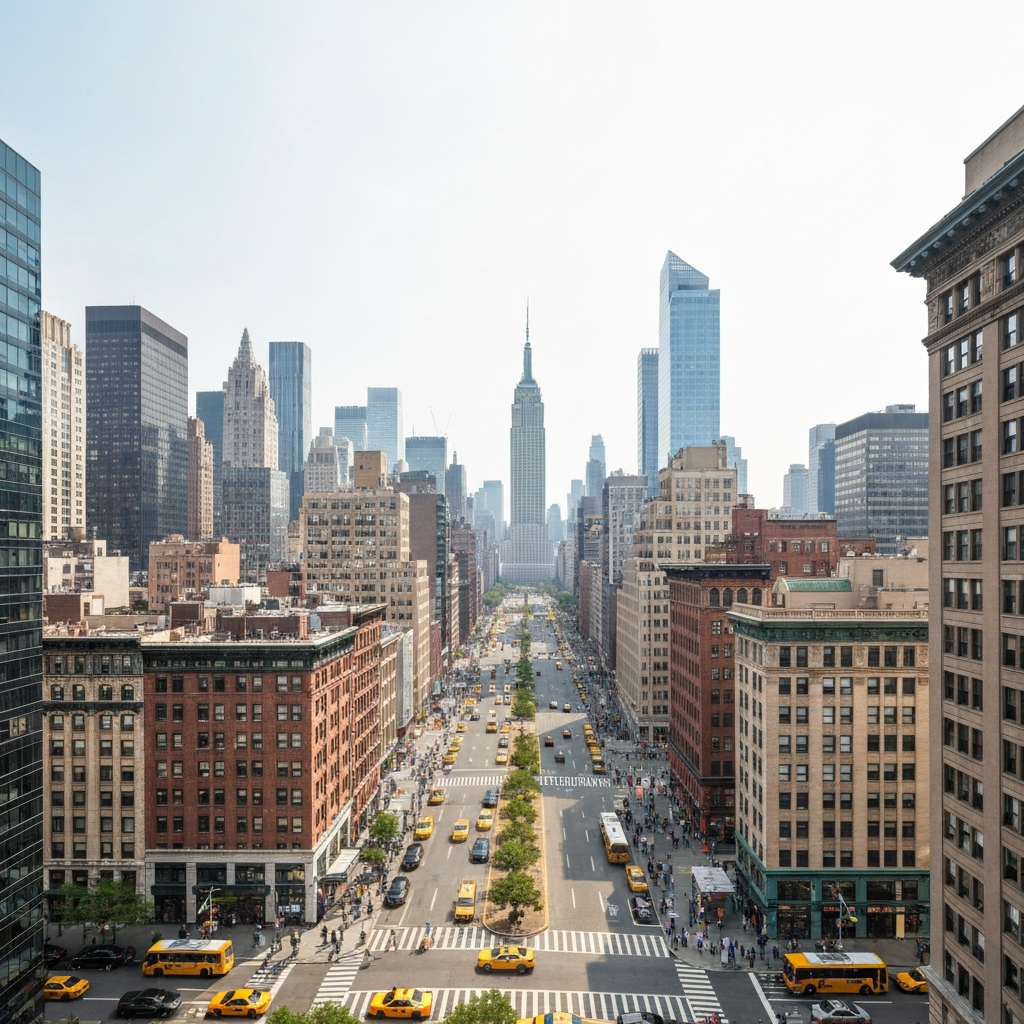 Aerial view of Manhattan