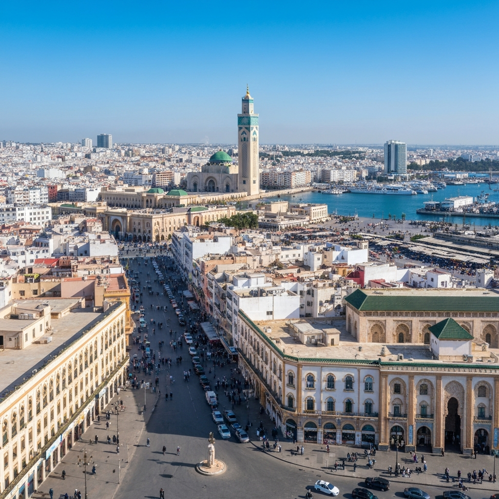 Algiers to Casablanca private jet route