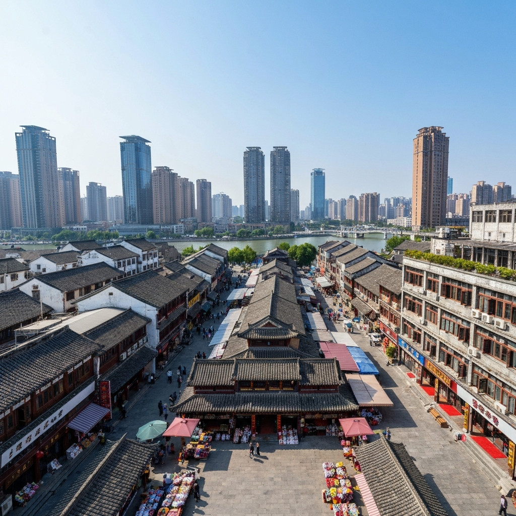 Shaoxing Ancient Canal Aerial